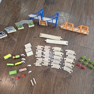 Bundle Railway Brio BigJigs etc Accessories. Train Track. Wooden Toys